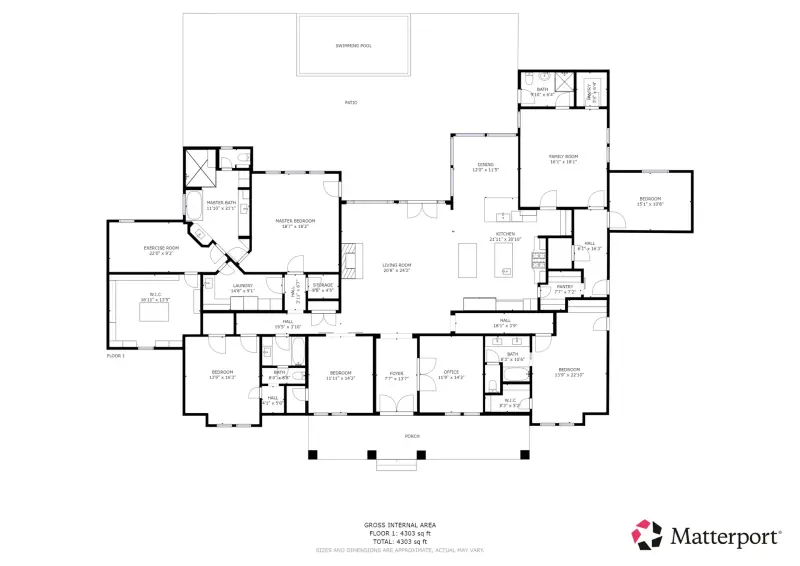 Sample floor plan: single-story home